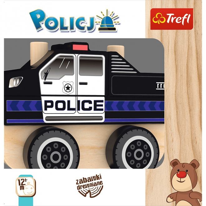 Dřevěné auto Policie