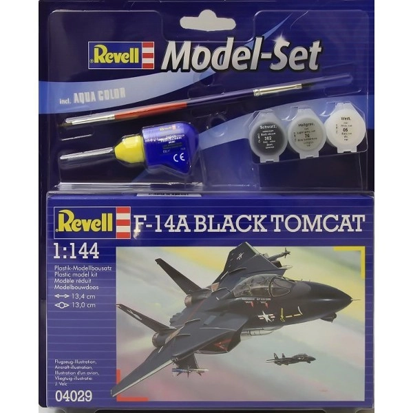 Revell ModelKit letadlo 64029 F-14A Tomcat černá 1:144