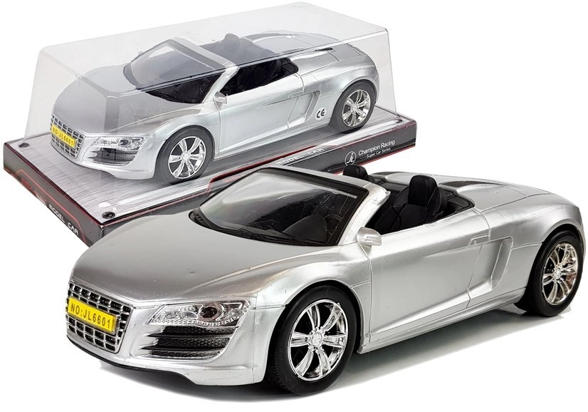 LEAN Toys Autíčko Cabriolet Silver 1:18