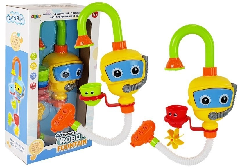 LEAN Toys Vodopád do koupele robota potápěče