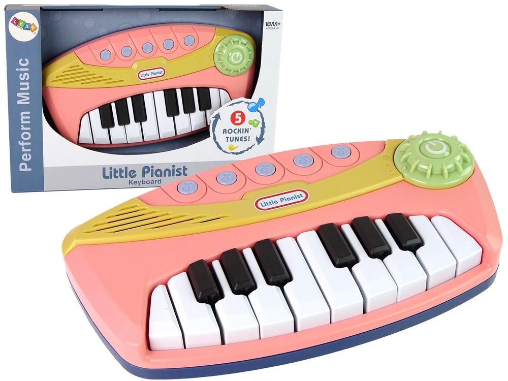 LEAN Toys Malý pianista interaktivní růžové piano