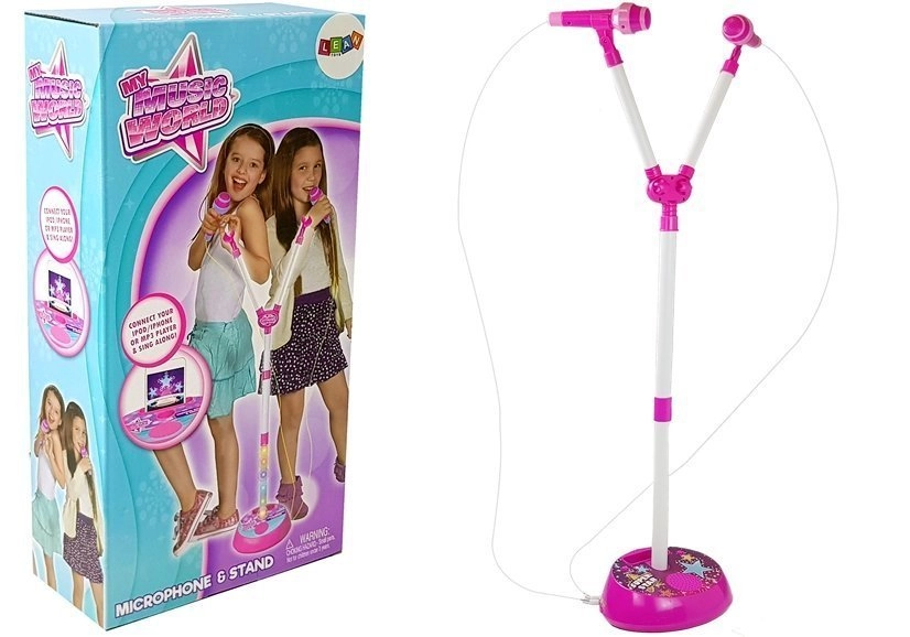 LEAN Toys Duální mikrofonní hudební světlo MP3 LED světelný stojan