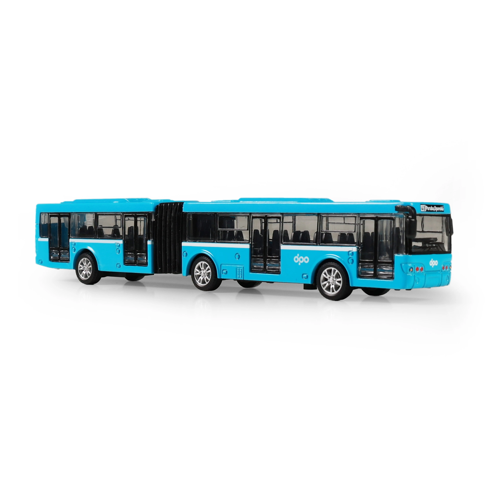 RAPPA Kovový kloubový autobus DPO Ostrava modrý 18 cm