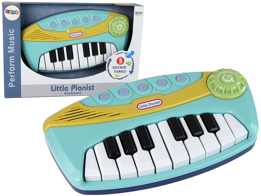 LEAN Toys Malý pianista interaktivní modré piano