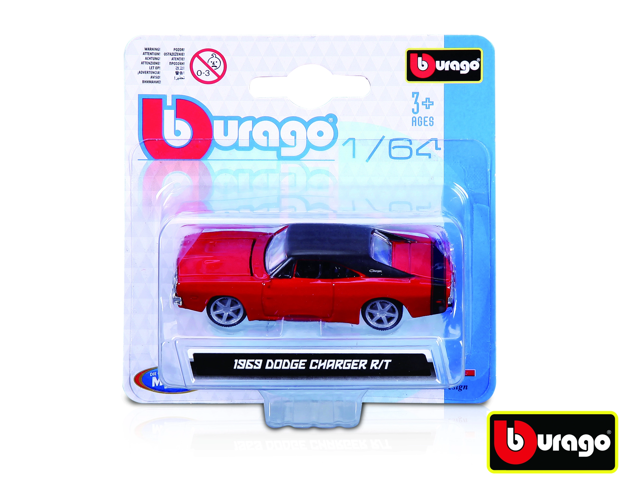 Bburago Auto 7 8cm kov/plast mix druhů na kartě 1:64