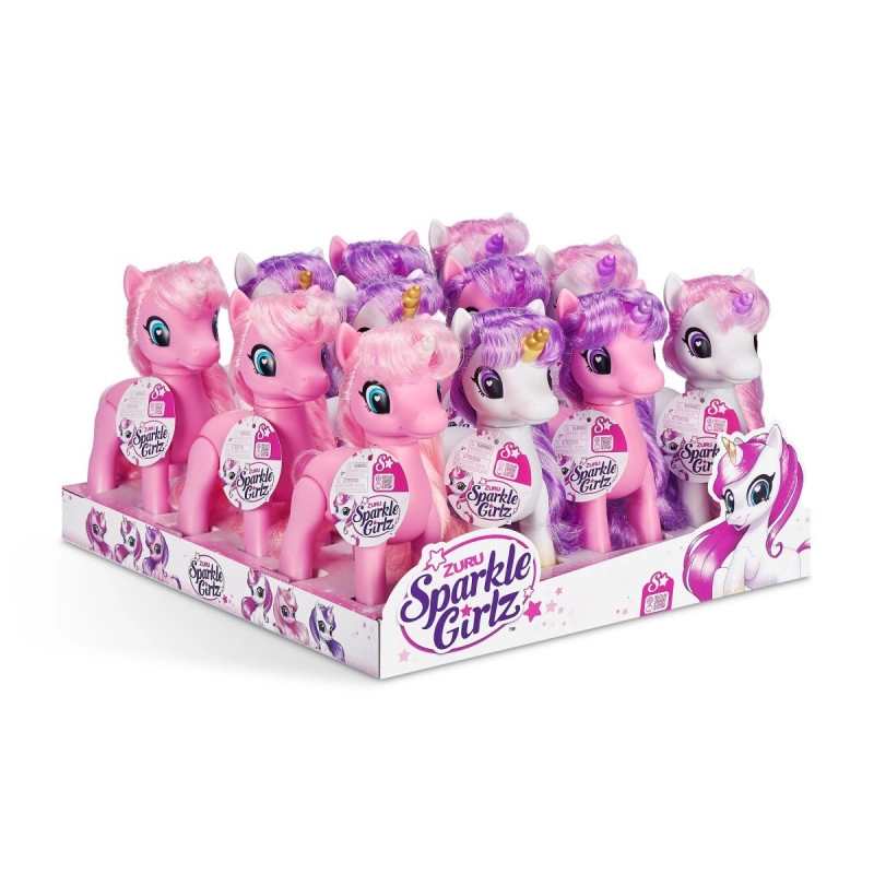 Unicorn figurines with ponies cardboard box of 12 pieces