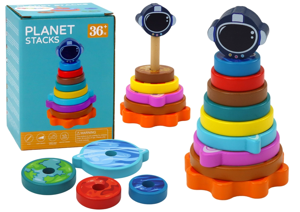 LEANToys pyramida Planety 10 ks