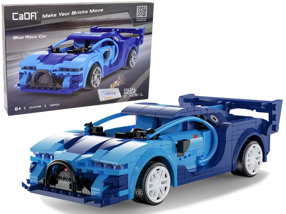 LEANToys Závodní auto modré R/C 325 ks