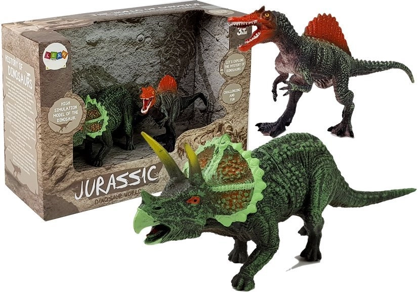 LEAN Toys Sada postaviček dinosaurů Spinosaurus Triceratops