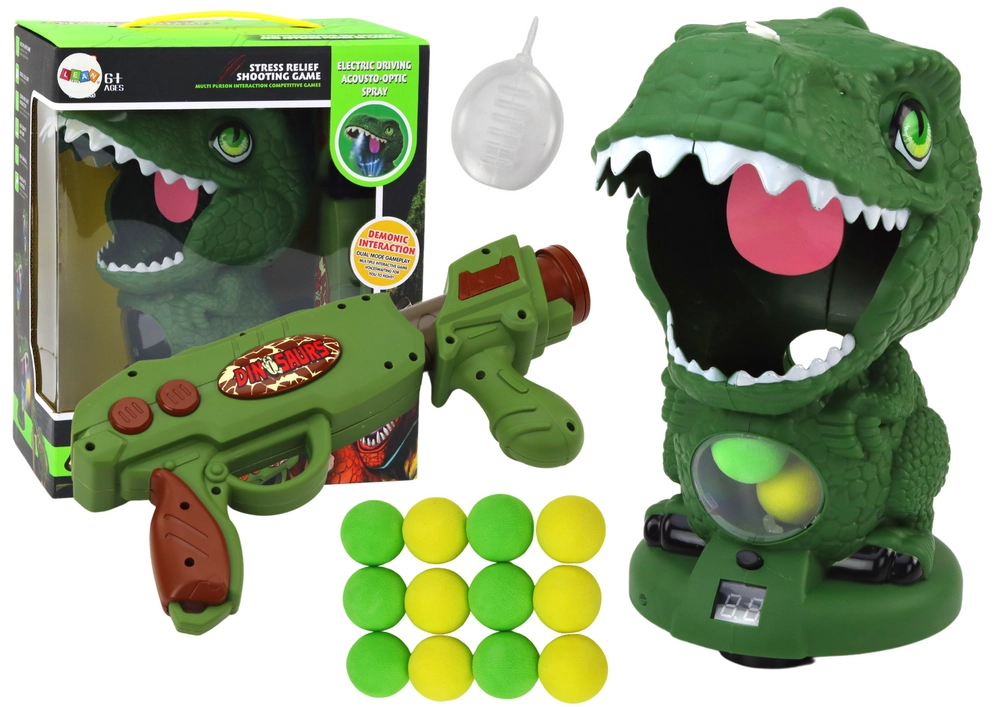 Lean Toys Střílečka na Dinosaur Green Ball Gun