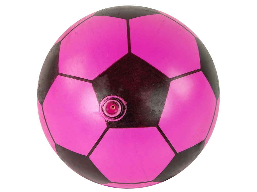 RKToys Gumový míč Fotbal Pink 23 cm