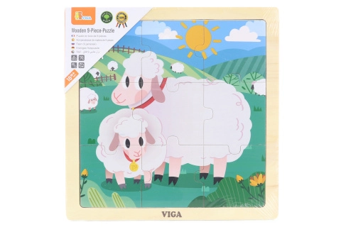 Viga puzzle 9 dílků ovečky