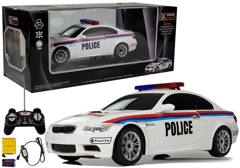 LEAN Toys RC Car Police R/C 1:18