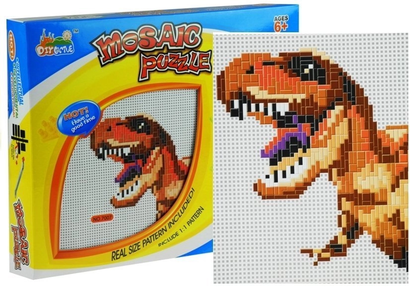 LEANToys Mozaikové puzzle Dinosaurus