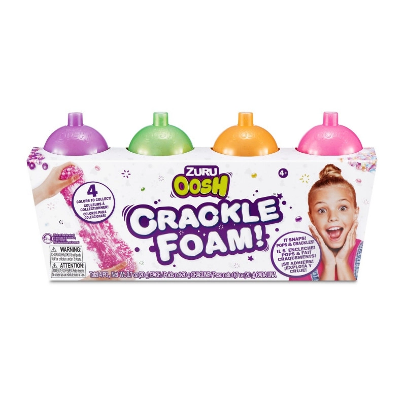 NON Slime Crackling Foam 4-pack carton of 6 pieces