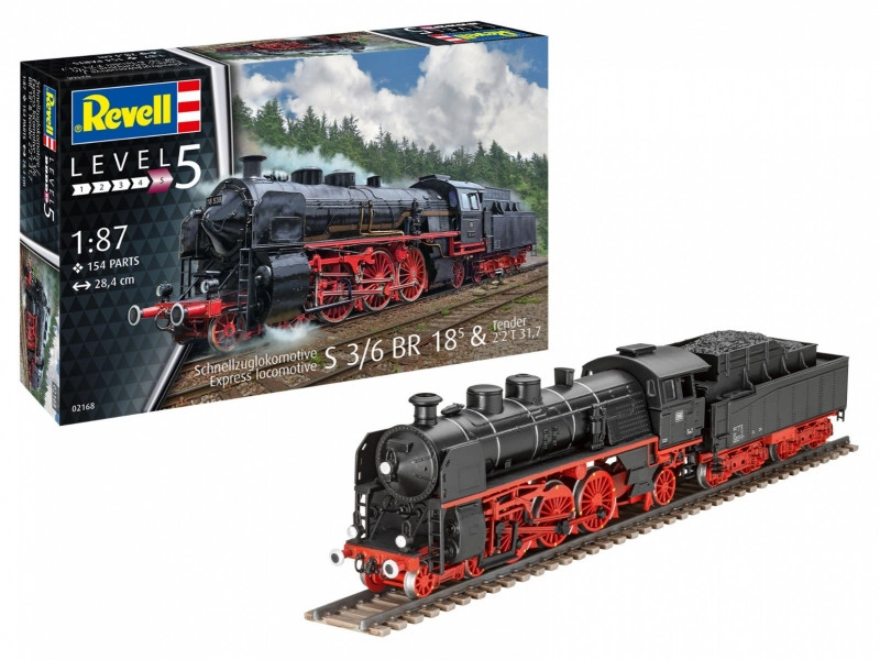 Revell Express locomotive BR 02 & Tender 22T30 Plastic ModelKit lokomotiva 02171 1:87