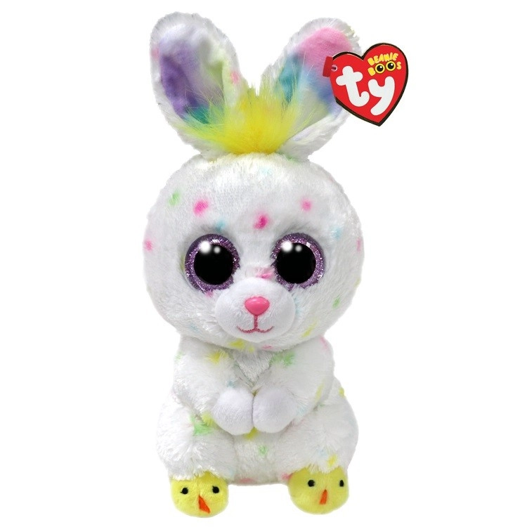 TY Beanie Boos Dusty duhový králíček v bačkůrkách 37344