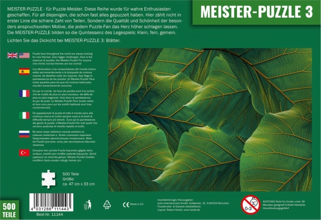 PULS ENTERTAINMENT Meister-Puzzle 3: Listy 500 dílků