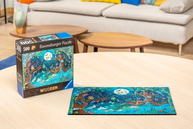 RAVENSBURGER Dřevěné puzzle Kouzelný les 500 dílků