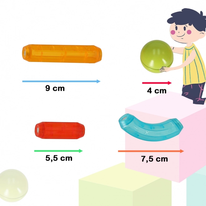 Svítící magnetické kostky pro malé děti 102 kusů