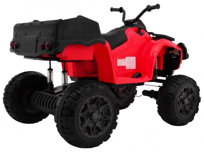 Čtyřkolka XL ATV 2,4GHz na baterie pro děti Červená + dálkové ovládání + pohon 4x4 + nosič zavazadel + startování zdarma + EVA + LED audio