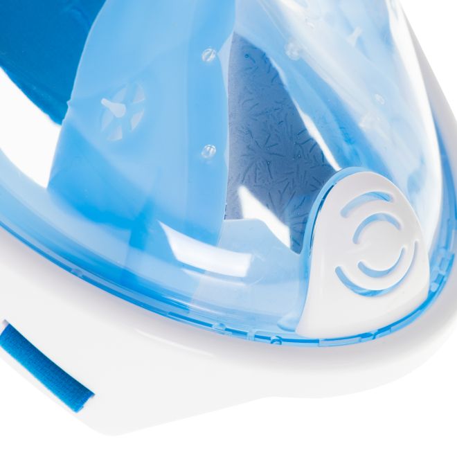 Skládací celoobličejová maska se šnorchlem L/XL modrá