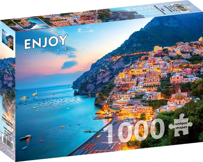 Užijte si Puzzle Positano za soumraku, Itálie