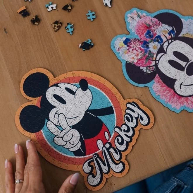 TREFL Wood Craft Origin puzzle Mickey Mouse Retro 160 dílků