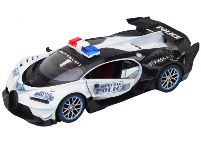 RC policejní auto v měřítku 1:12, bílé