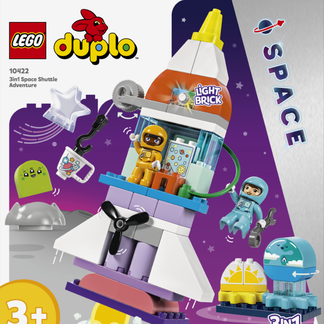 LEGO® DUPLO® 10422 Vesmírné dobrodružství s raketoplánem 3 v 1