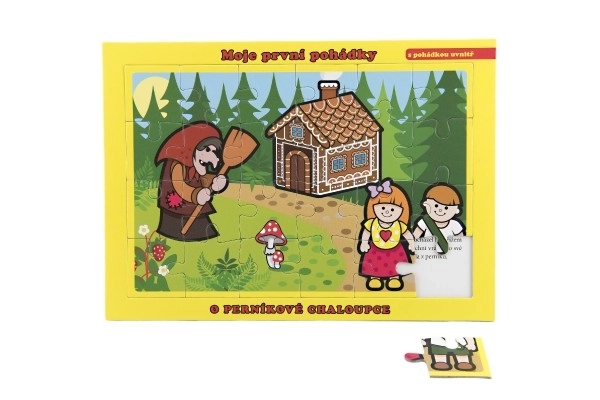 Puzzle deskové O Perníkové Chaloupce 26x17cm 24 dílků Moje první pohádky