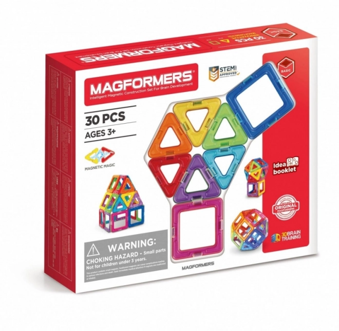 MAGFORMERS Rainbow magnetické kostky 30 dílků