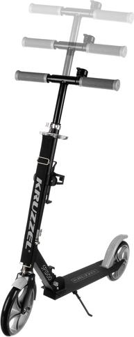 Skládací městská koloběžka pro děti s velkými koly (200 mm) – šedá