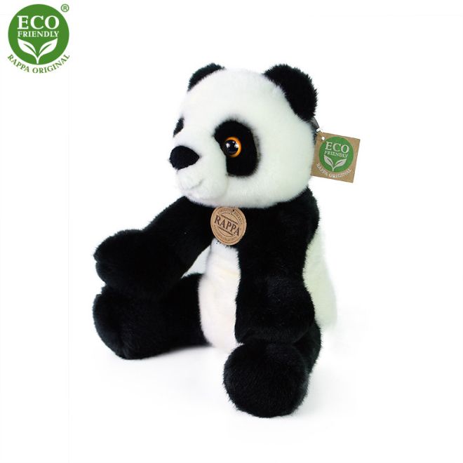 Rappa Plyšová panda sedící 27 cm ECO-FRIENDLY