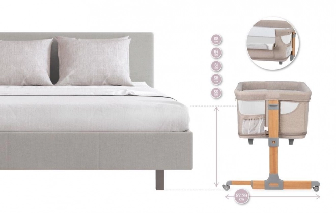 Postýlka MoMi SMART BED 4v1 béžová