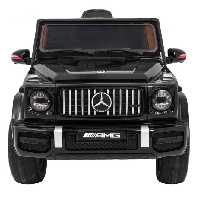Mercedes AMG G63 pro děti Lak černá + dálkové ovládání + MP3 LED + pomalý start + EVA + pásy