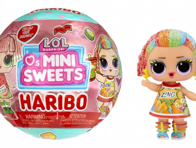 Stojan na panenky L.O.L. Loves Mini Sweets X HARIBO 18 kusů