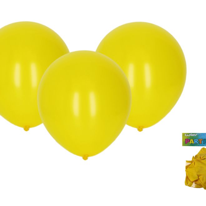 Žlutý balónek nafukovací 30 cm - 10 kusů