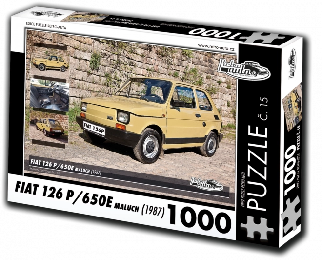 RETRO-AUTA Puzzle č. 15 Fiat 126P, 650E maluch (1983) 1000 dílků