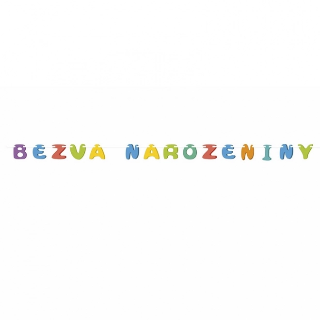 Girlanda papírová BEZVA NAROZENINY