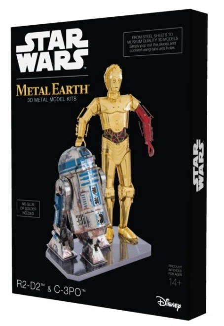 METAL EARTH 3D puzzle Star Wars: R2D2 a C-3PO (deluxe set)