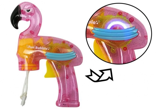 Pistole na mýdlové bubliny flamingo růžová