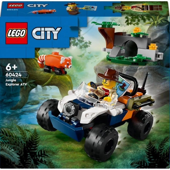 LEGO City 60424 Čtyřkolka na průzkum džungle s pandou červenou