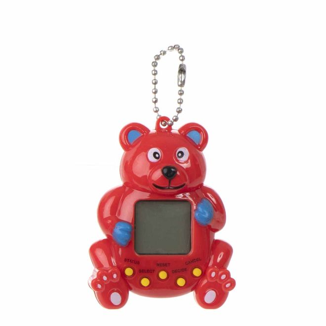 Elektronická konzole - hra Tamagotchi medvídek – Červený