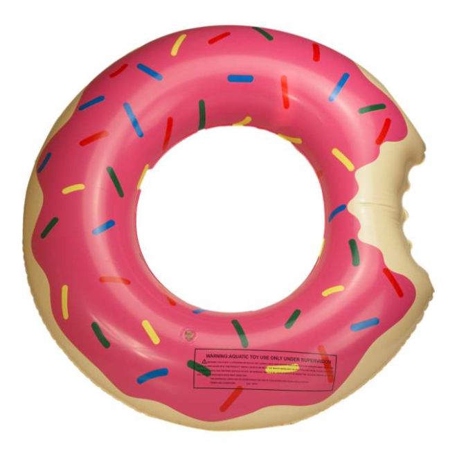 Nafukovací donut – 110 cm růžový