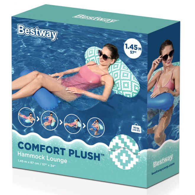 Koupací křeslo Bestway lounger water hammock Comfort Plush 145x87 cm 43555