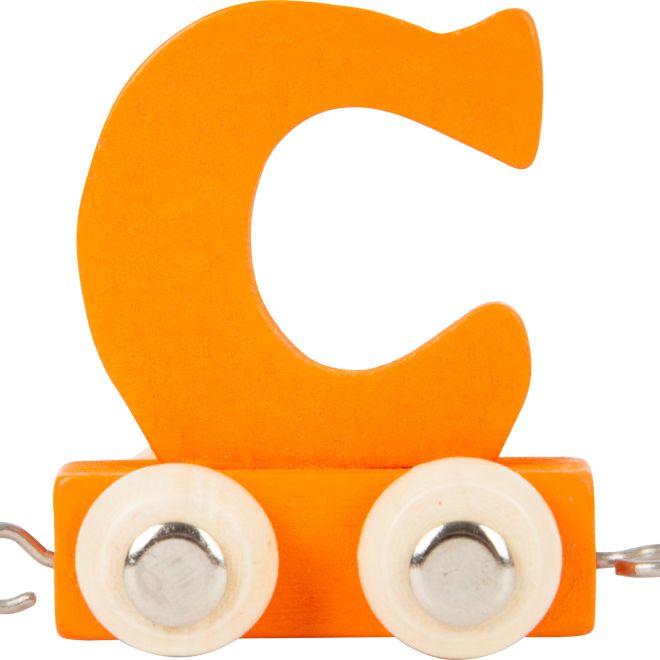Dřevěný vláček barevná abeceda písmeno C