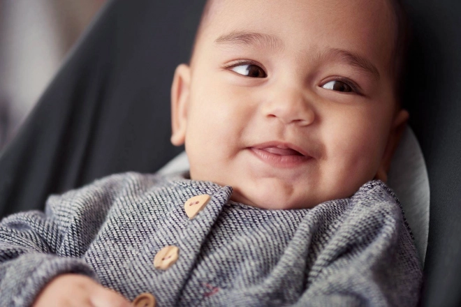 BABYBJORN - Lehátko BALANCE SOFT COTTON/JERSEY - růžová/šedá – Šedá / šedá