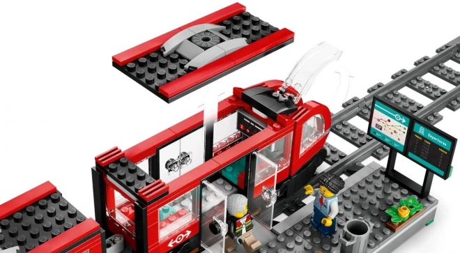 LEGO® City 60423 Tramvaj a zastávka v centru města