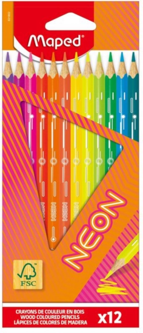 Barevné pastelky Maped Neon 12 ks
